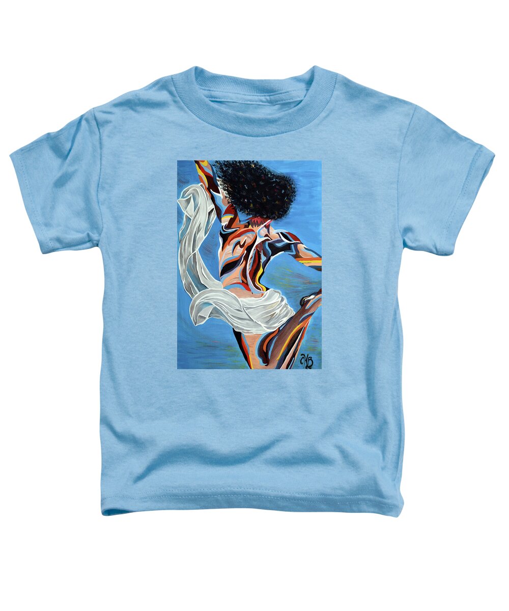 Free Toddler T-Shirt featuring the painting Body of Air by Chiquita Howard-Bostic