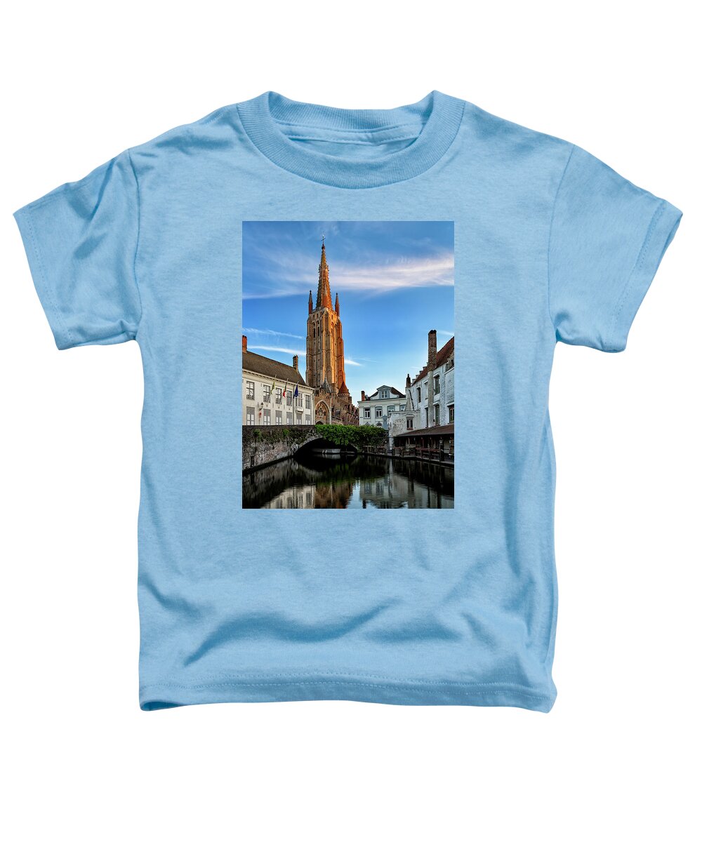 Bruges-belgium Toddler T-Shirt featuring the photograph Bruges Reflection by Gary Johnson