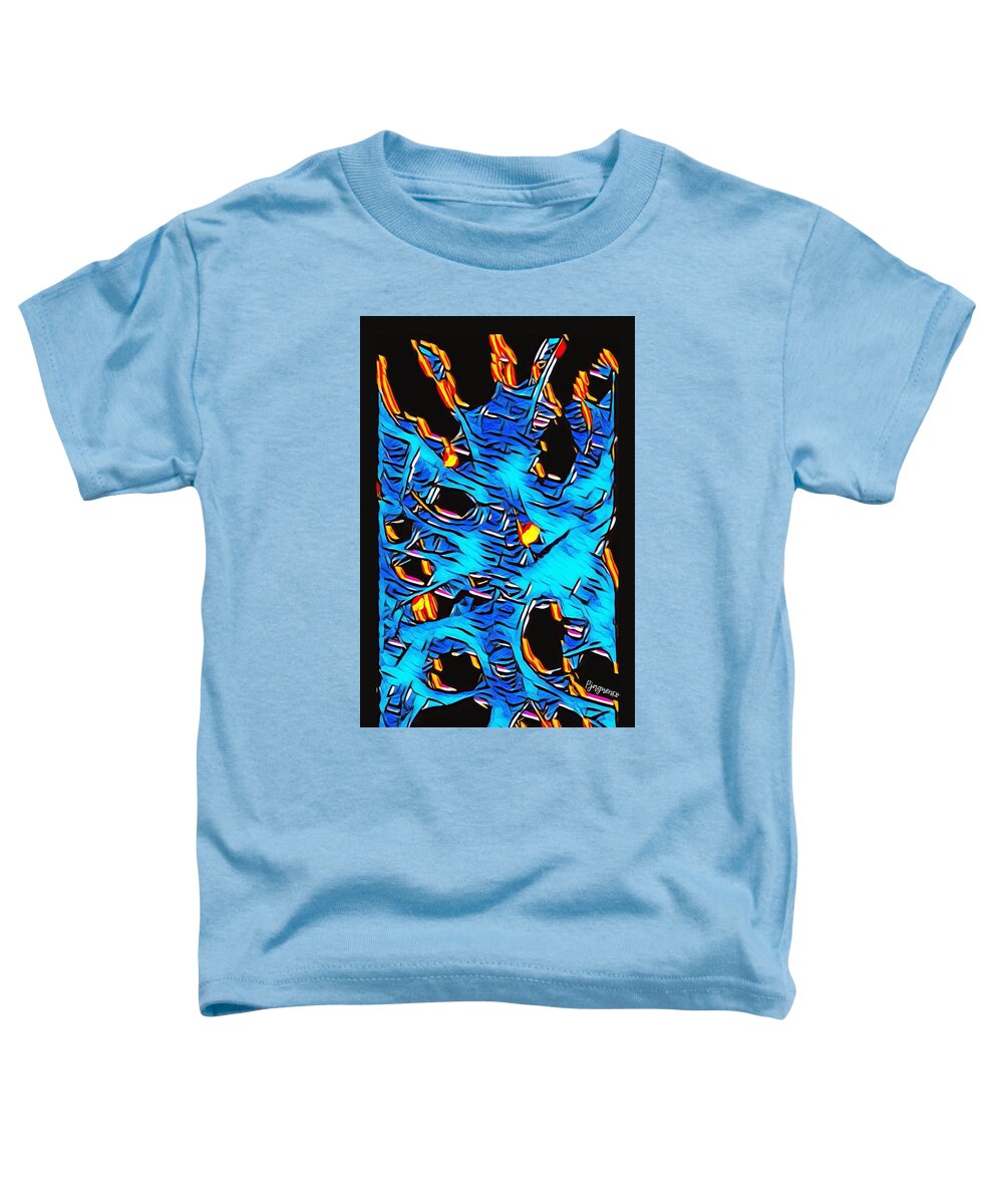 Butterfly Toddler T-Shirt featuring the digital art Butterfly blues by Ljev Rjadcenko