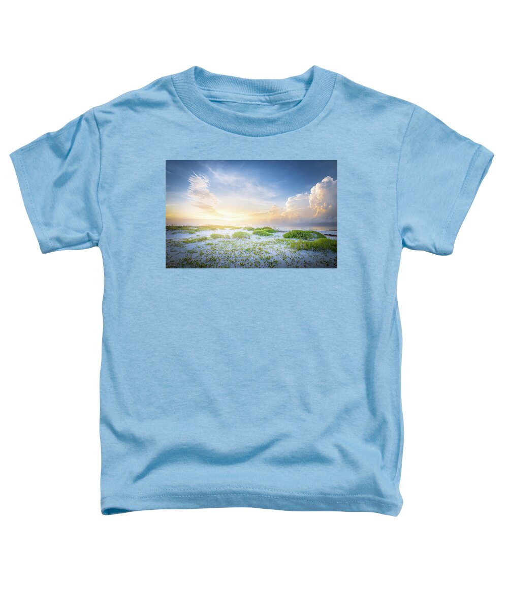 Beach Toddler T-Shirt featuring the photograph Coastal Florida Sunrise Gulf Islands National Seashore by Jordan Hill