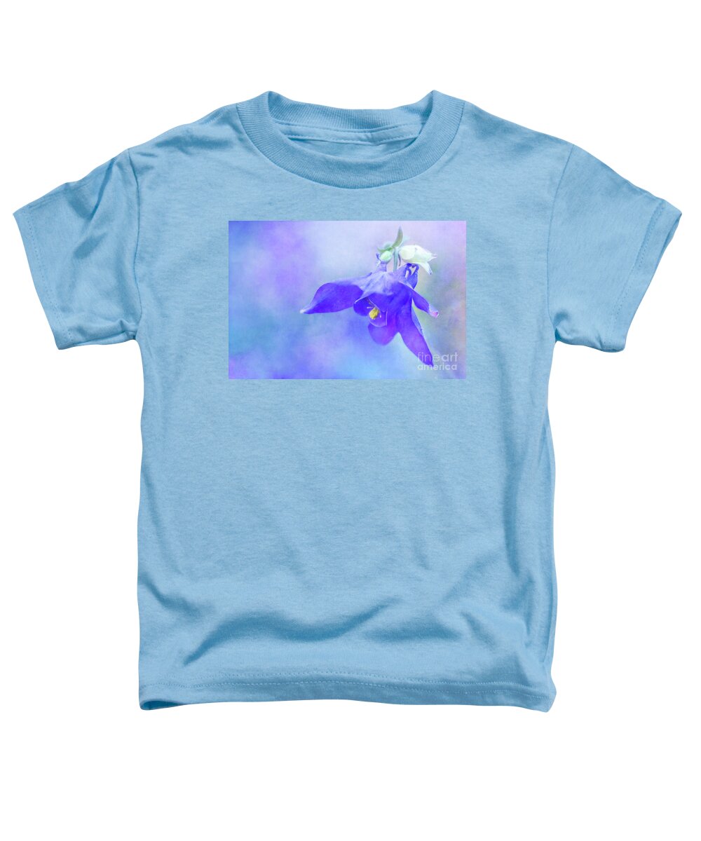 Columbine Toddler T-Shirt featuring the photograph Columbine in Purple and Blue by Anita Pollak