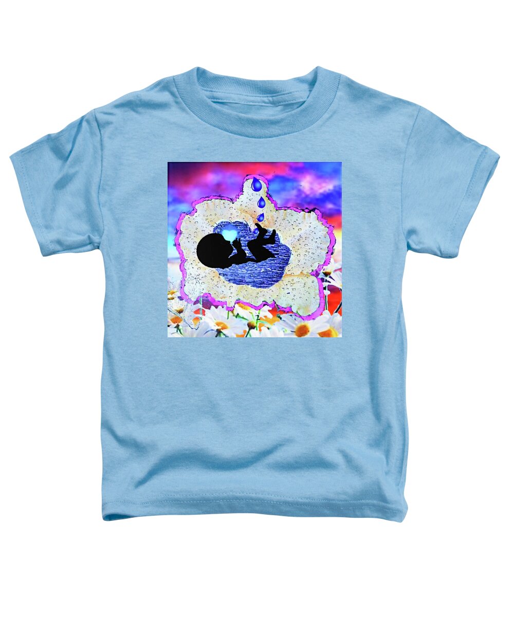  Toddler T-Shirt featuring the digital art Day Lily - The Perfect Baby Bath by Stephen Battel