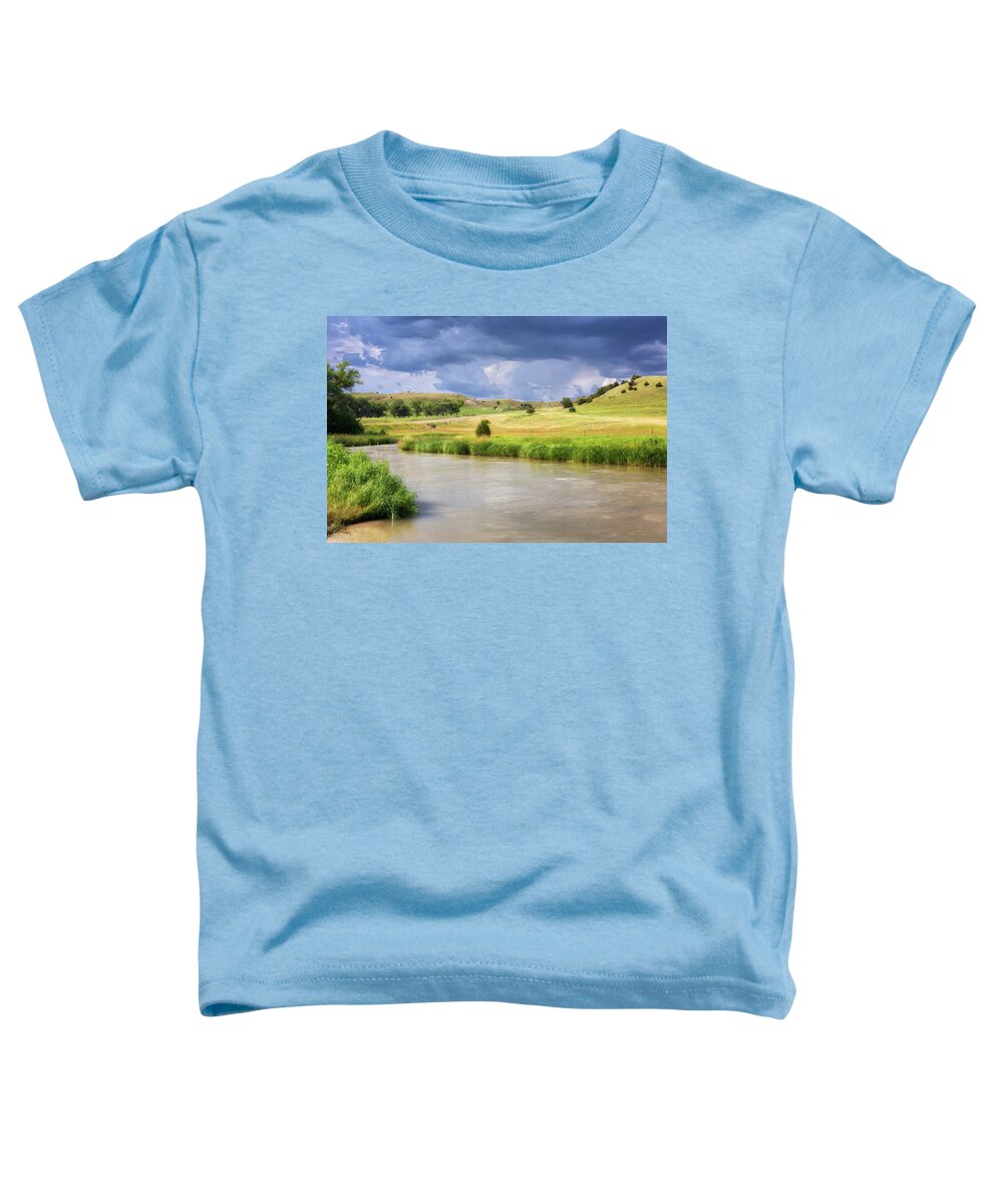 Nebraska Toddler T-Shirt featuring the photograph Down by the Middle Loup - Nebraska Sandhills by Susan Rissi Tregoning