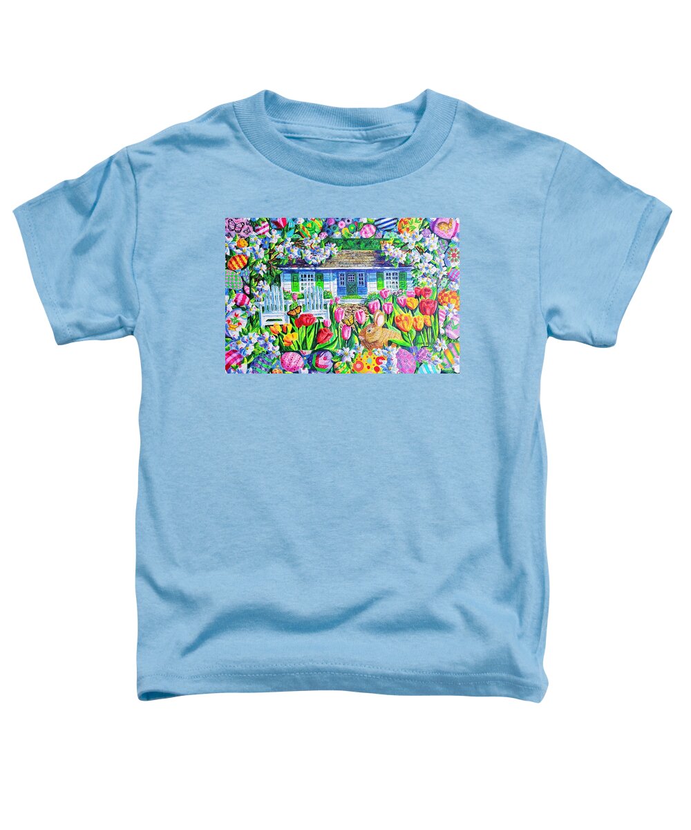 Easter Toddler T-Shirt featuring the painting Easter Garden by Diane Phalen