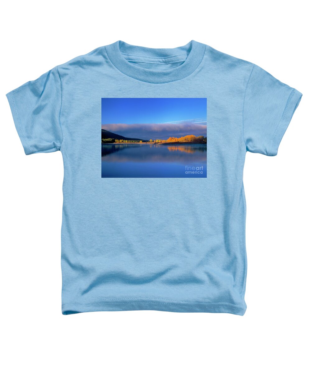 Dave Welling Toddler T-Shirt featuring the photograph Fall Clouds Oxbow Bend Grand Tetons National Park by Dave Welling
