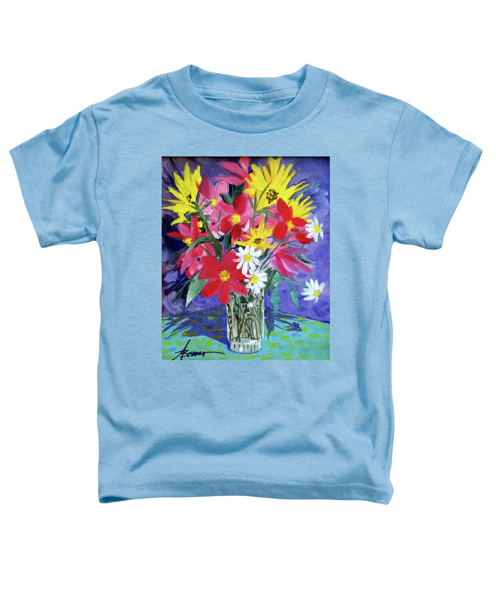 Flowers Toddler T-Shirt featuring the painting Fall Collection by Adele Bower