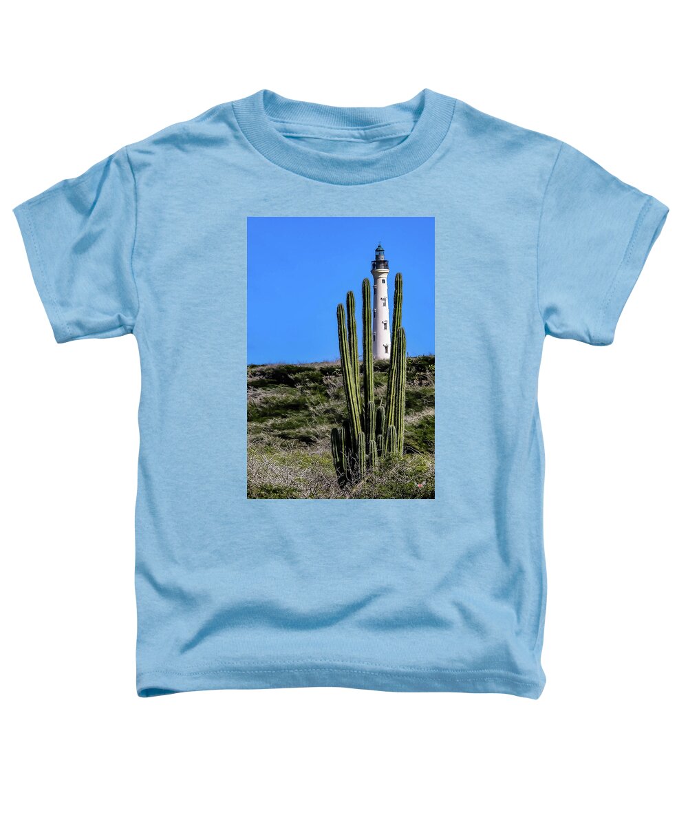 Cactus Toddler T-Shirt featuring the photograph Framed Lighthouse by Pam Rendall