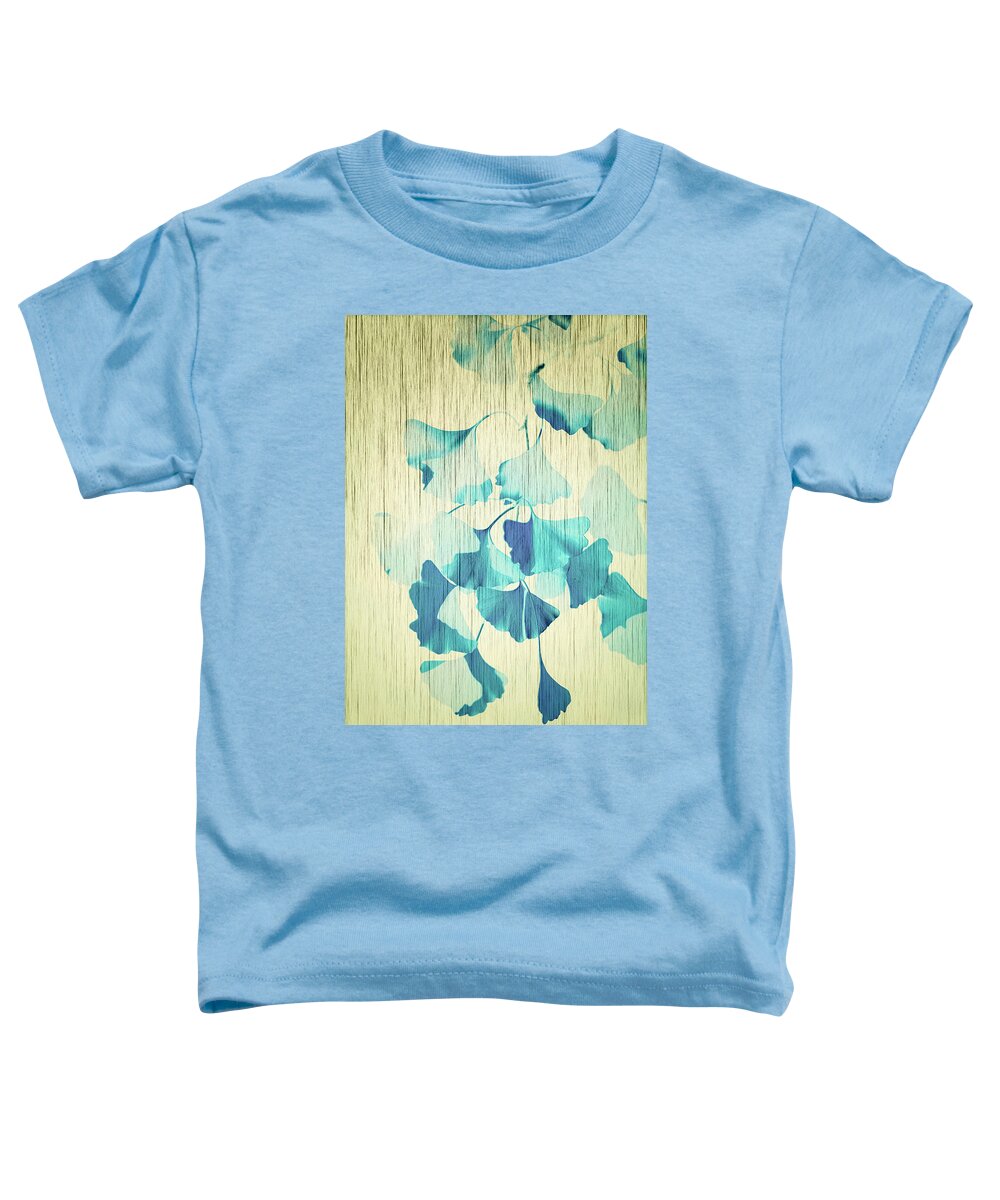 Ginkgo Toddler T-Shirt featuring the photograph Ginkgo Textured Blue by Philippe Sainte-Laudy