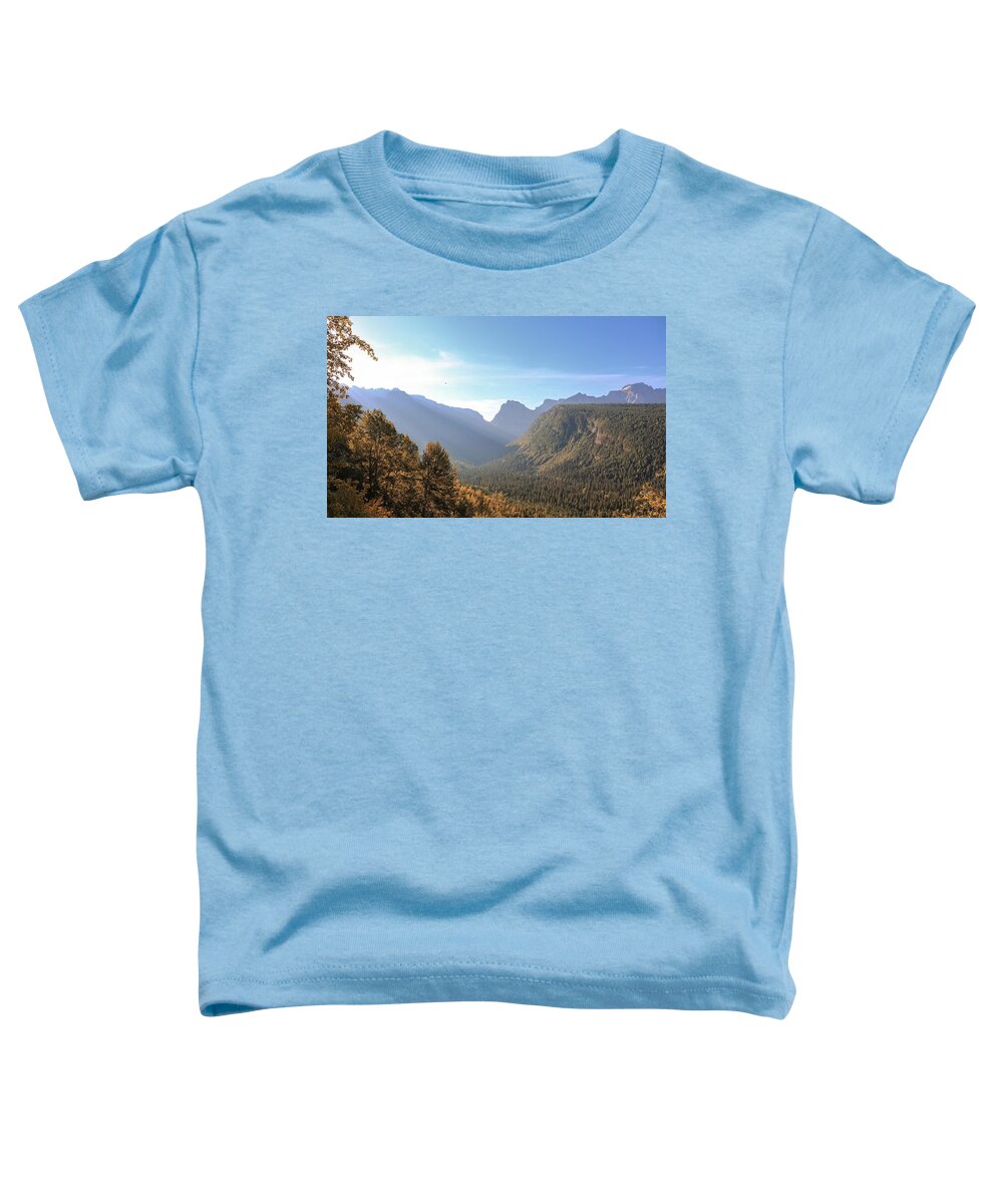 Mountain Toddler T-Shirt featuring the photograph Glowing Glacier by Go and Flow Photos