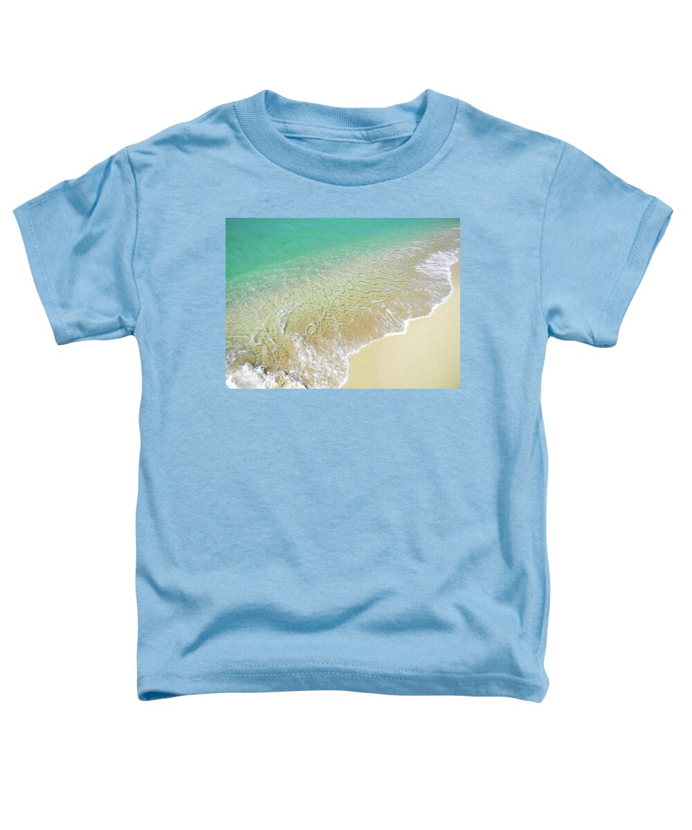 Jamaica Toddler T-Shirt featuring the photograph Golden Sand Beach by Debbie Oppermann
