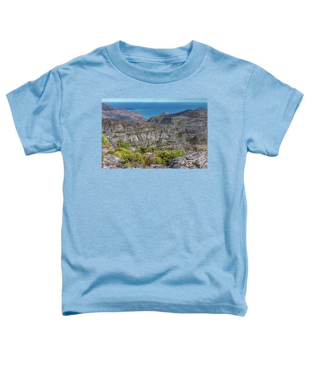 Table Mountain Toddler T-Shirt featuring the photograph High and Rugged Table Mountain by Marcy Wielfaert