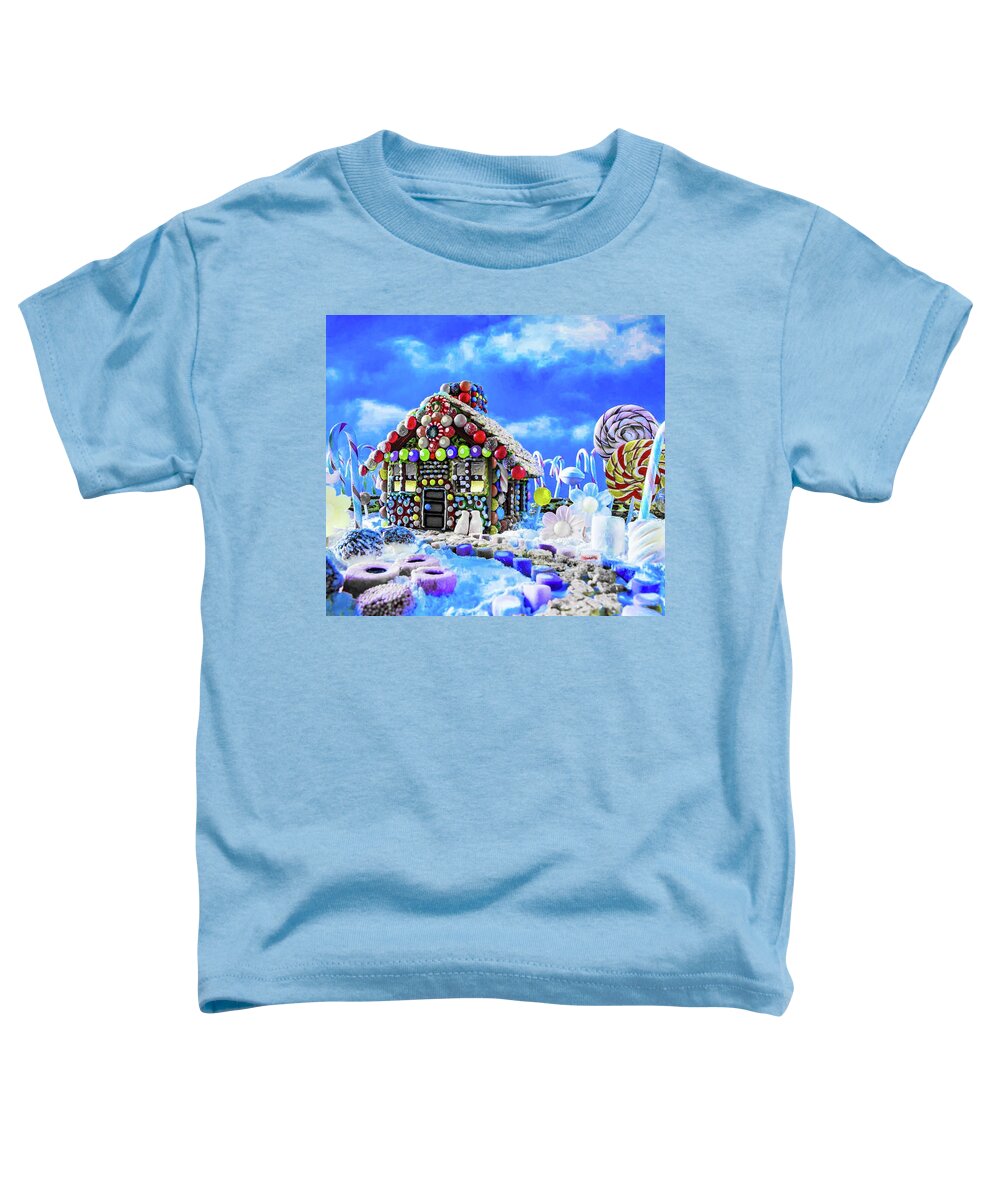 Candy Toddler T-Shirt featuring the mixed media House of Candy by Teresa Trotter