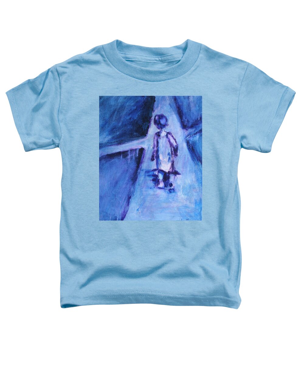 Figurative Abstract Toddler T-Shirt featuring the painting Imagine Having Nothing To Hide by Valerie Greene