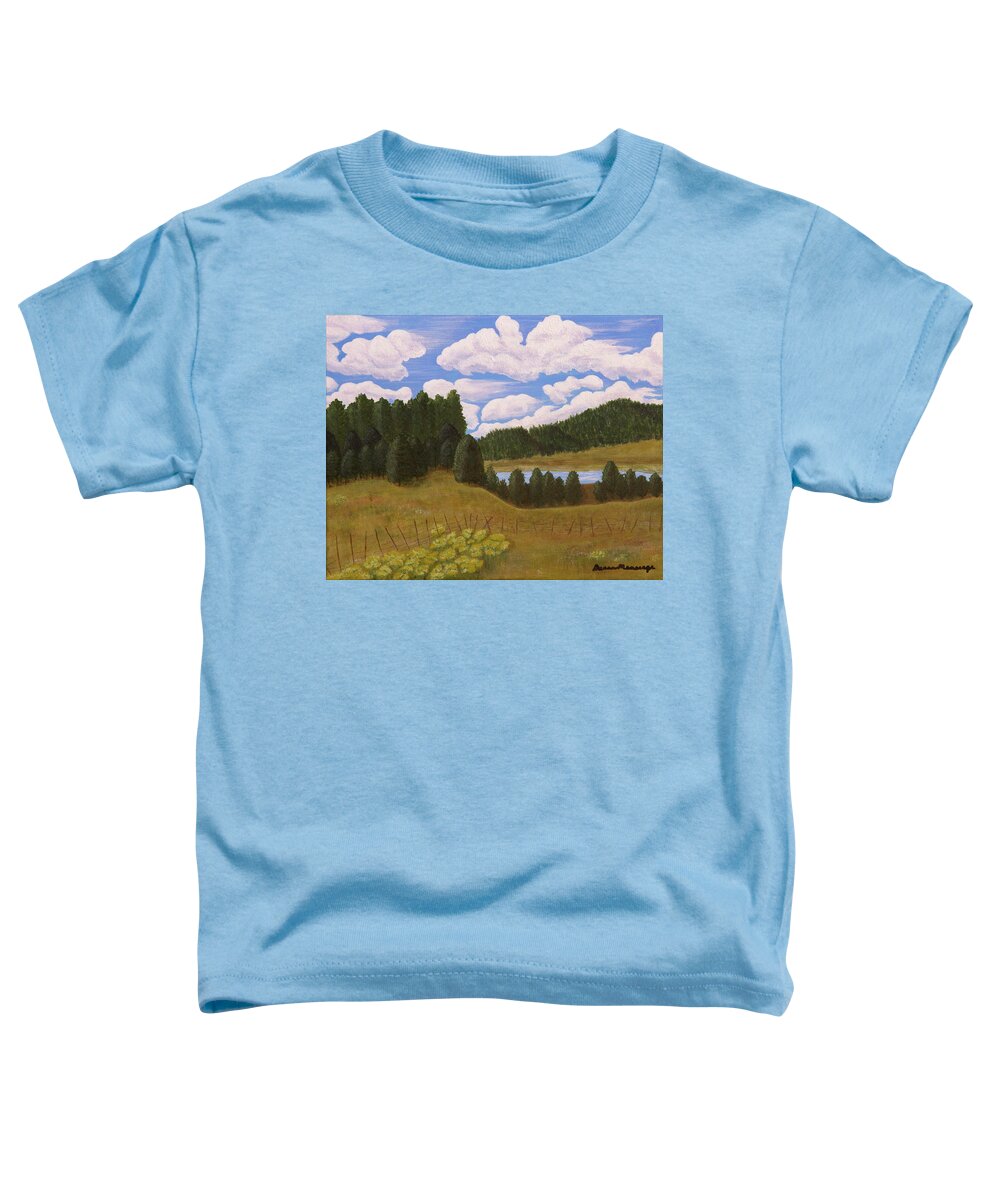 Water Toddler T-Shirt featuring the painting In the White Mountains by Donna Manaraze
