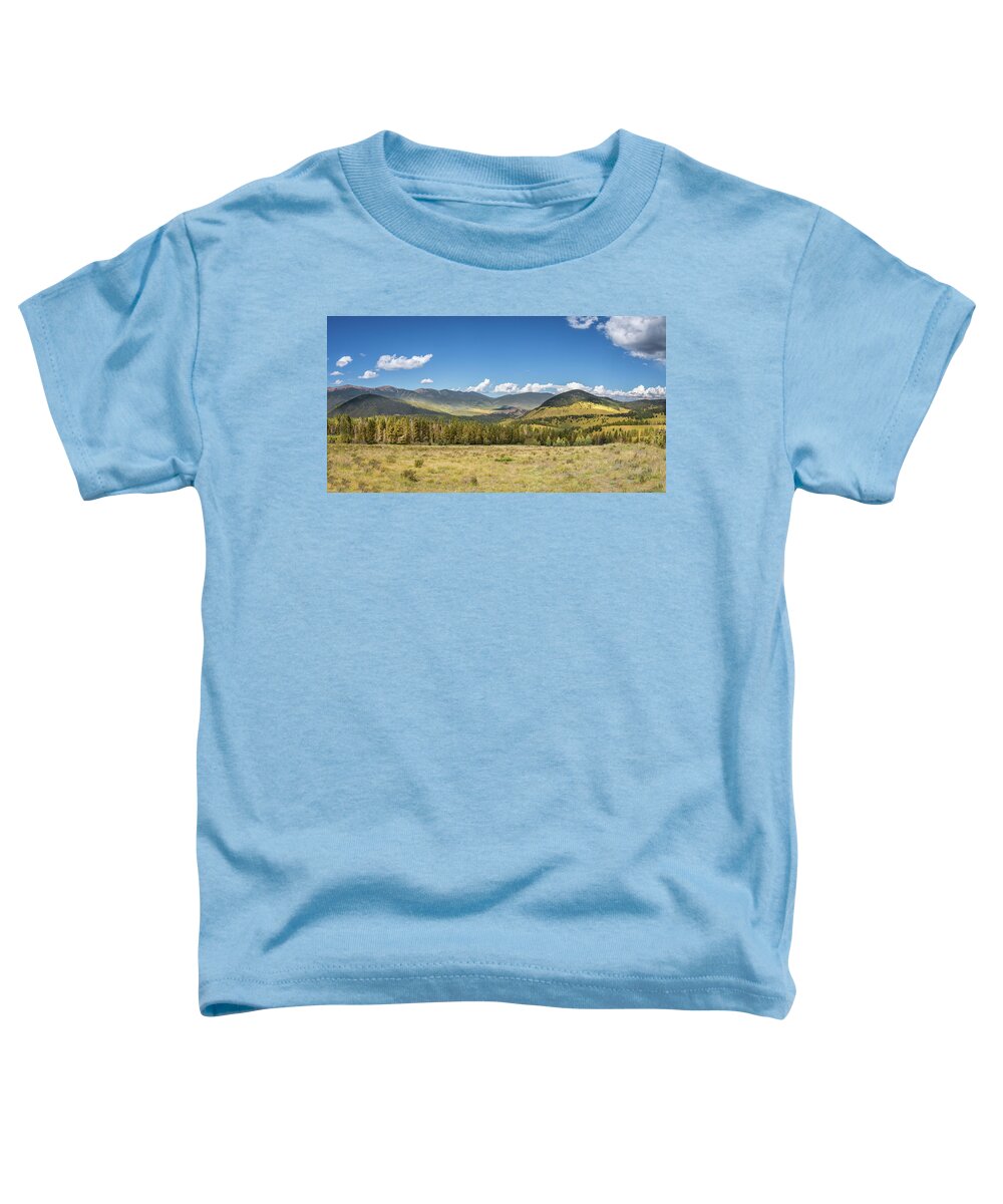 Beauty In The Sky Toddler T-Shirt featuring the photograph John B Farley Overlook Colorado by Debra Martz