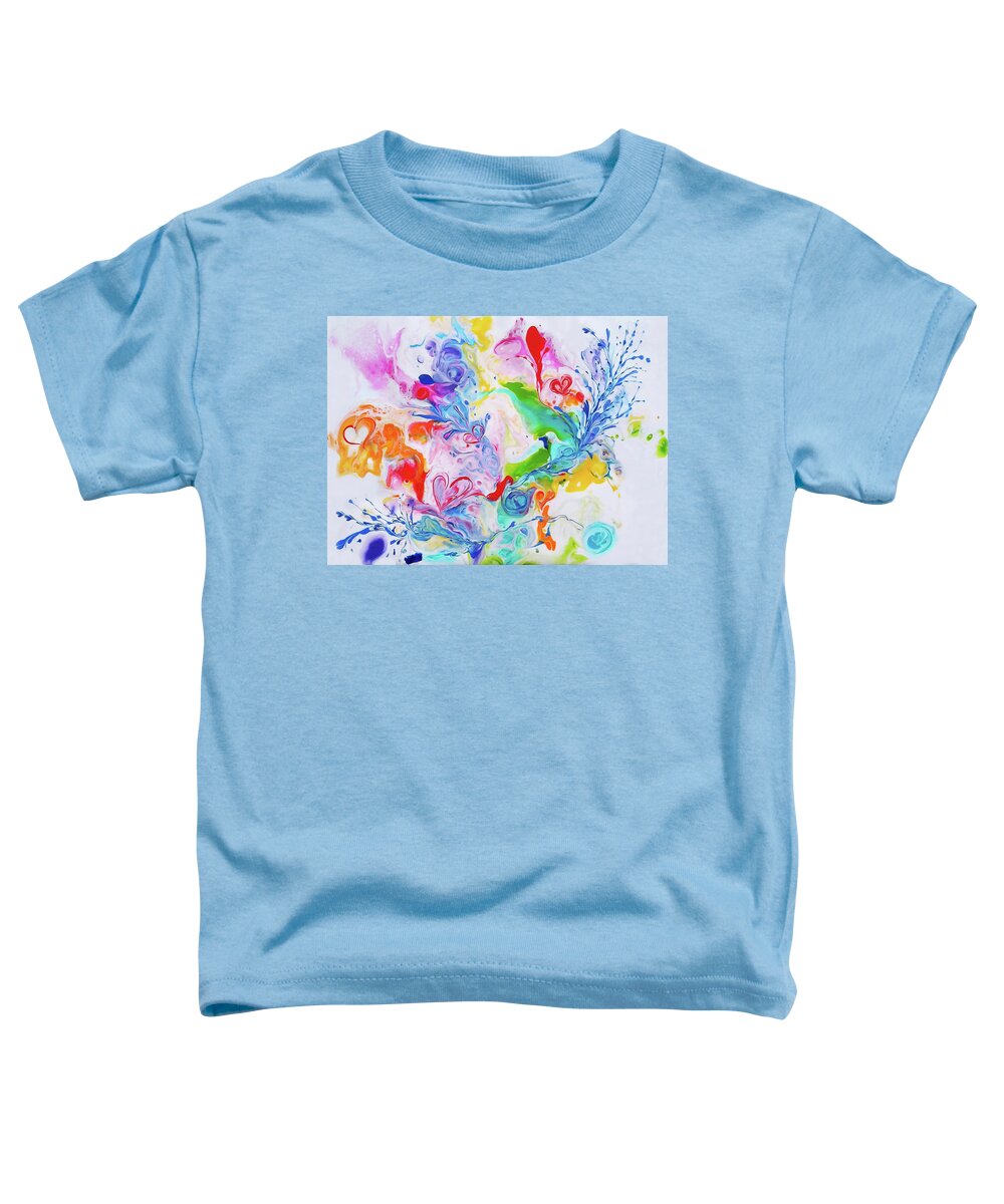 Colorful Toddler T-Shirt featuring the painting Light Comes In by Deborah Erlandson
