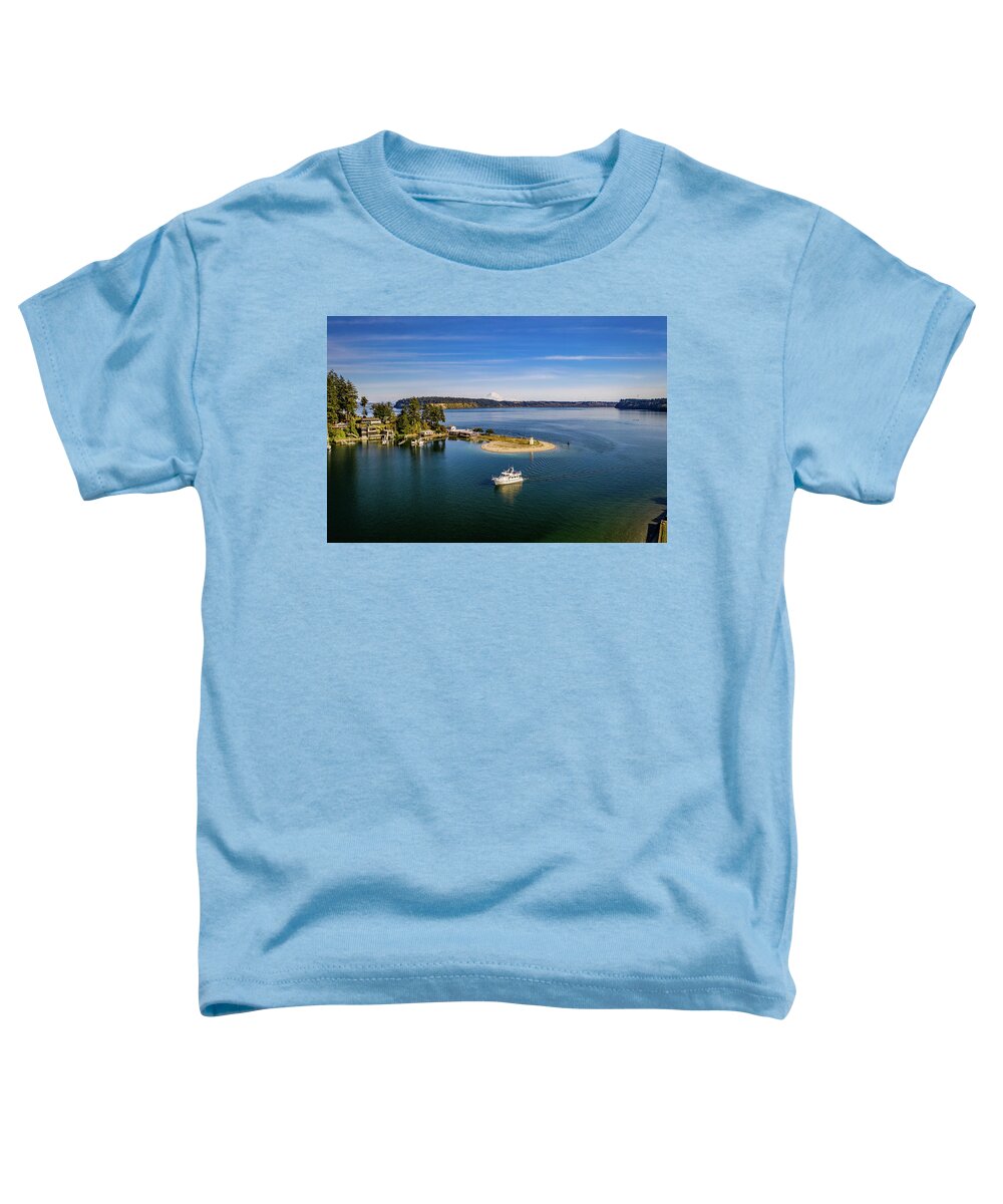 Drone Toddler T-Shirt featuring the photograph Lighthouse Entry 2 by Clinton Ward