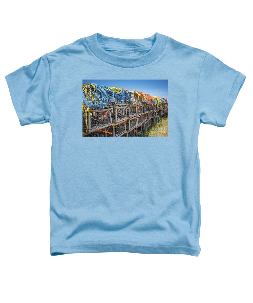Lobster Traps Toddler T-Shirt featuring the photograph Lobster Traps by Eva Lechner