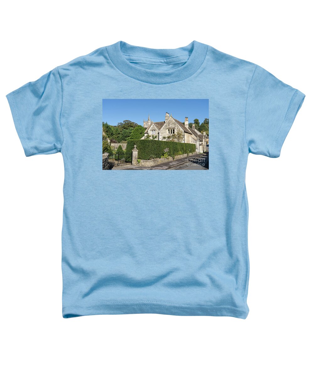 Wayne Moran Photograpy Toddler T-Shirt featuring the photograph Lovely Manor Castle Combe Cotswold District England by Wayne Moran