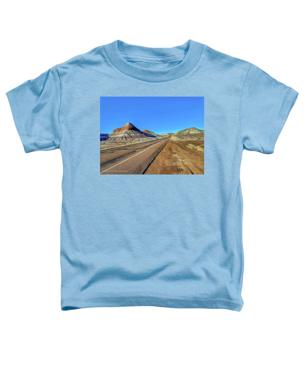 Road Toddler T-Shirt featuring the photograph Middle of Nowhwere by Pam Rendall