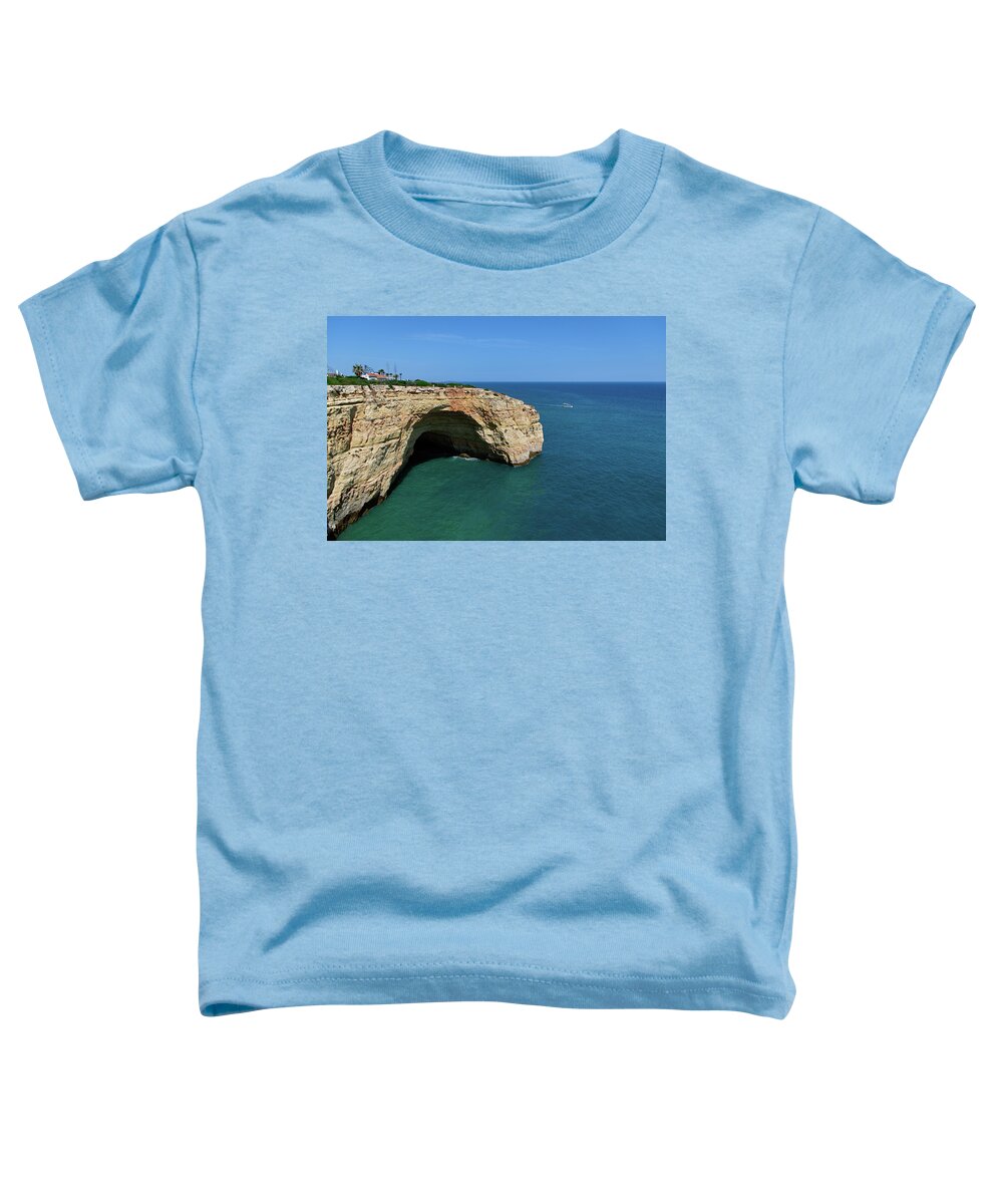 Algarve Toddler T-Shirt featuring the photograph Monumental cliff formation in Lagoa by Angelo DeVal
