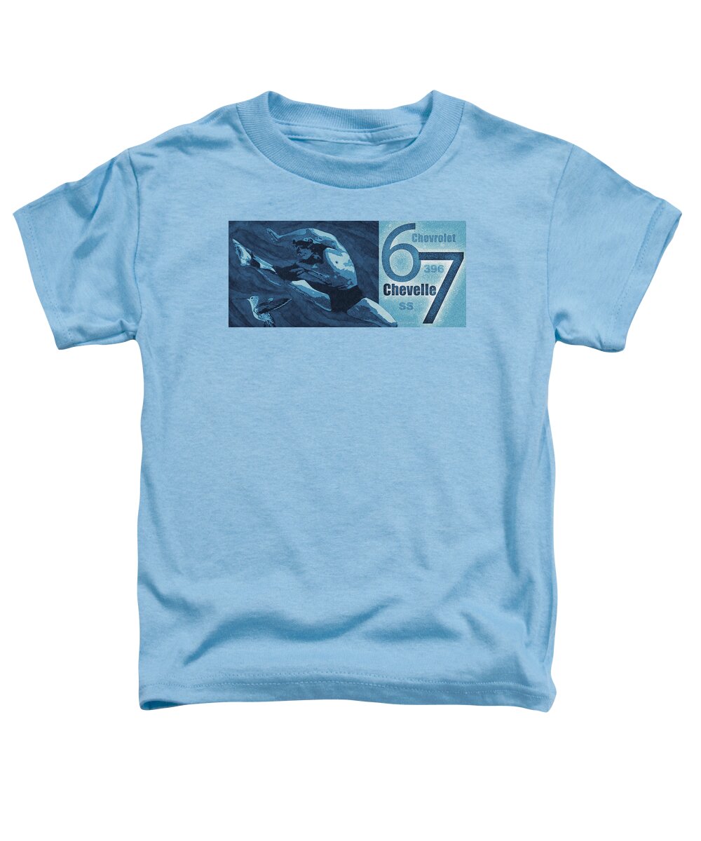 Muscle Cars Toddler T-Shirt featuring the digital art Muscle Cars / 67 Chevelle SS by David Squibb