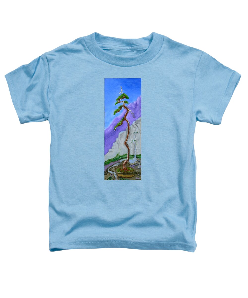 Bonsai Toddler T-Shirt featuring the painting My Old Bonsai by Mike Kling