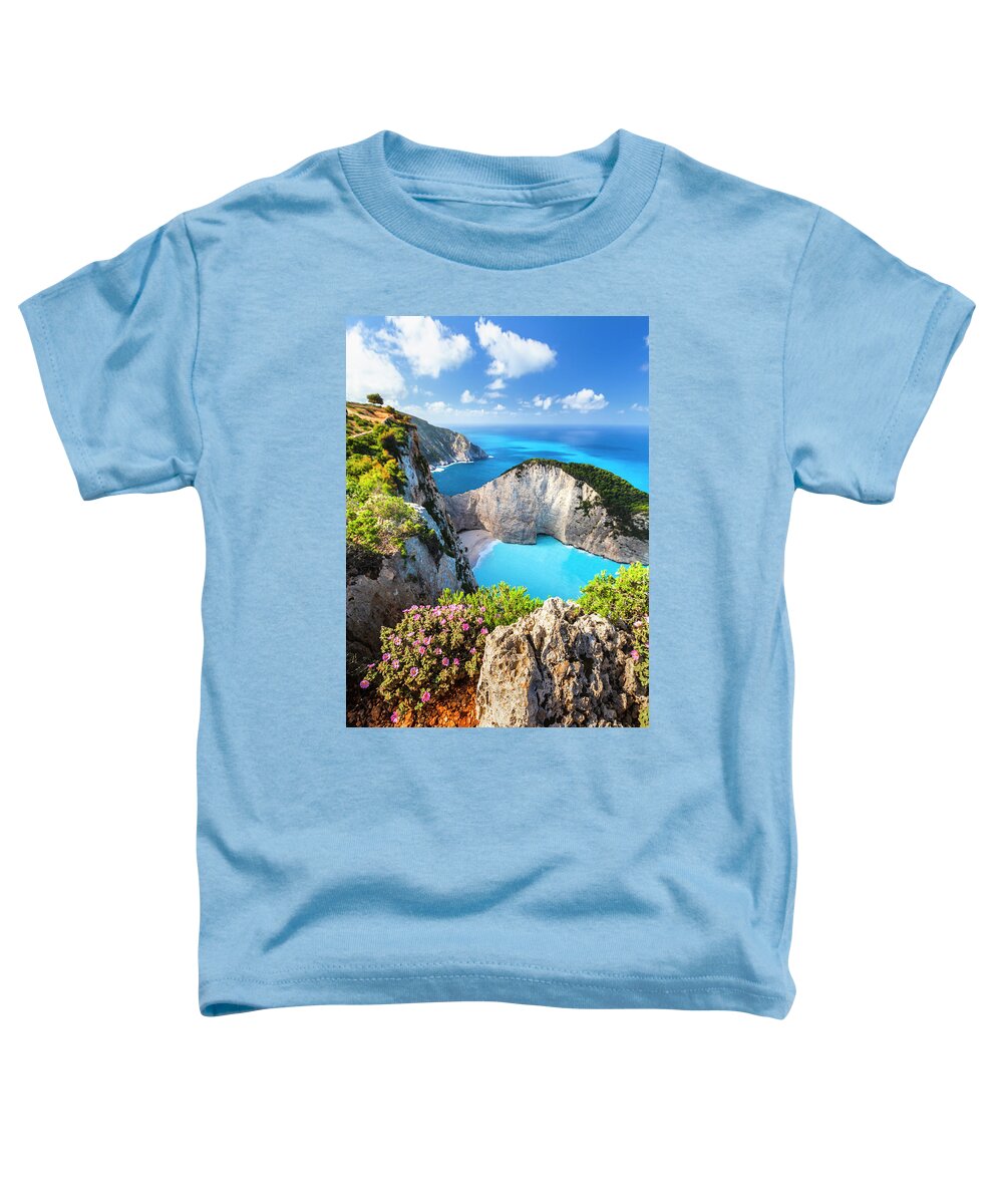 Greece Toddler T-Shirt featuring the photograph Navagio Bay by Evgeni Dinev