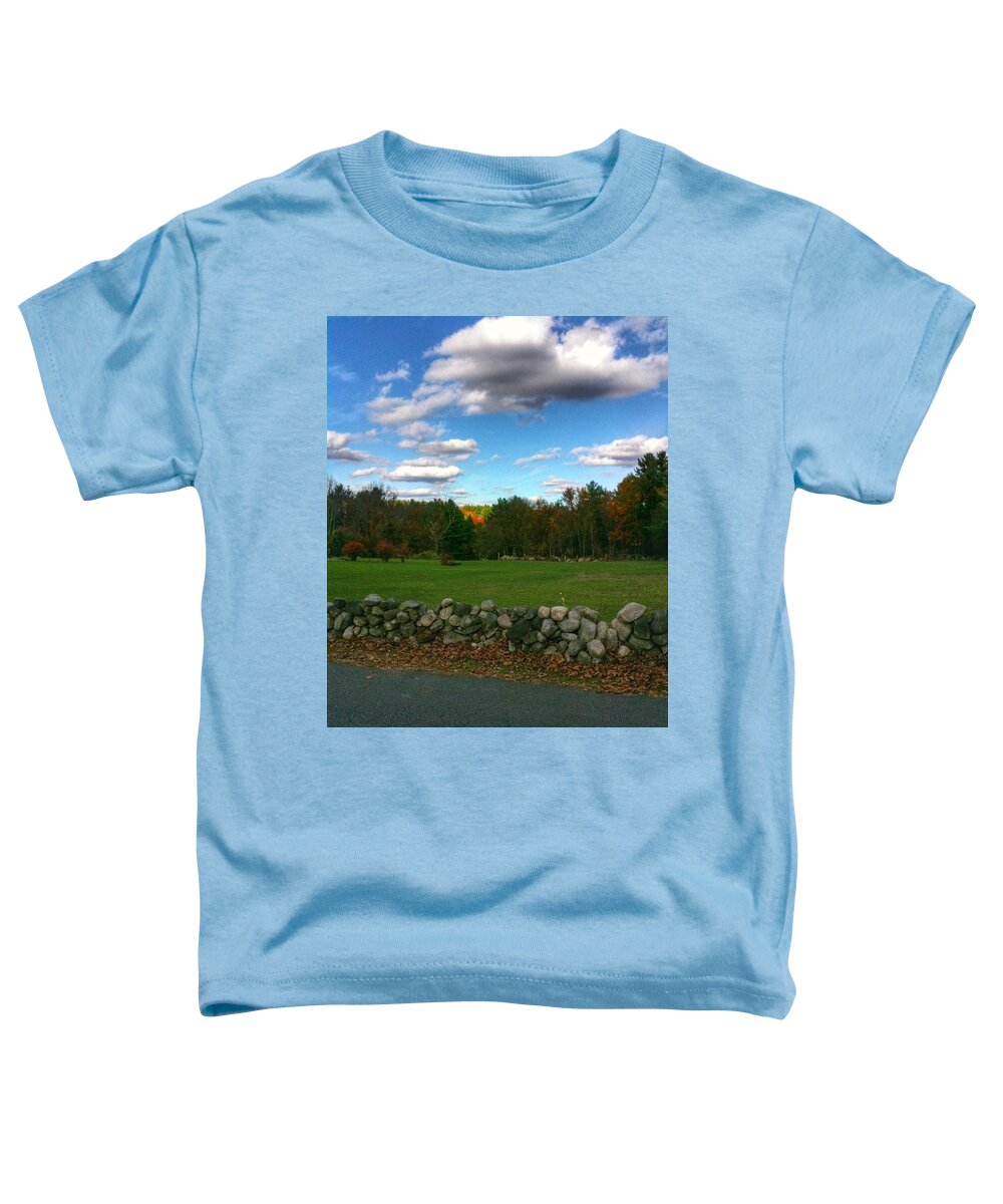 Landscape Toddler T-Shirt featuring the photograph New England Autumn by Michael Dean Shelton