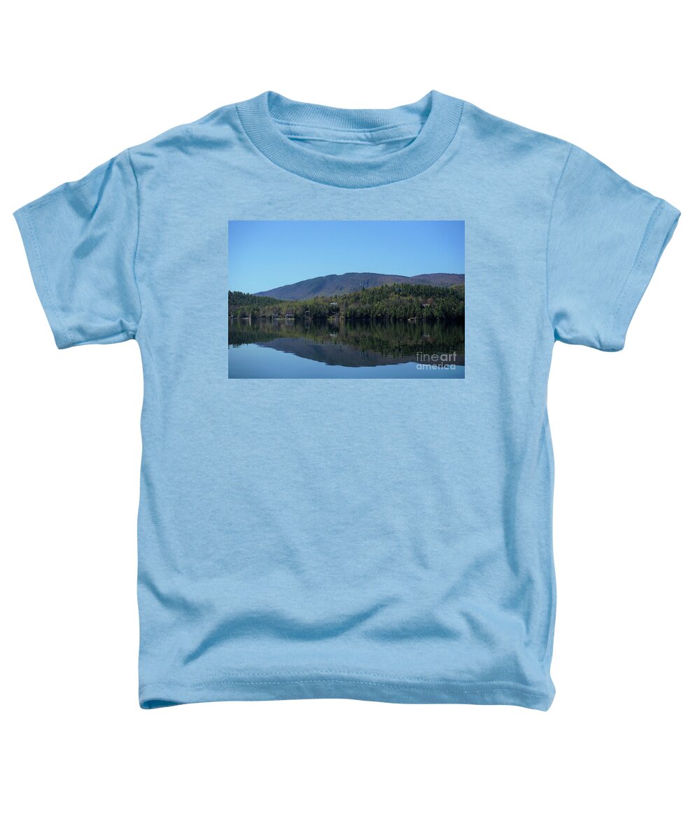 Newfound Lake Toddler T-Shirt featuring the photograph Newfound Reflections of Hebron by Xine Segalas