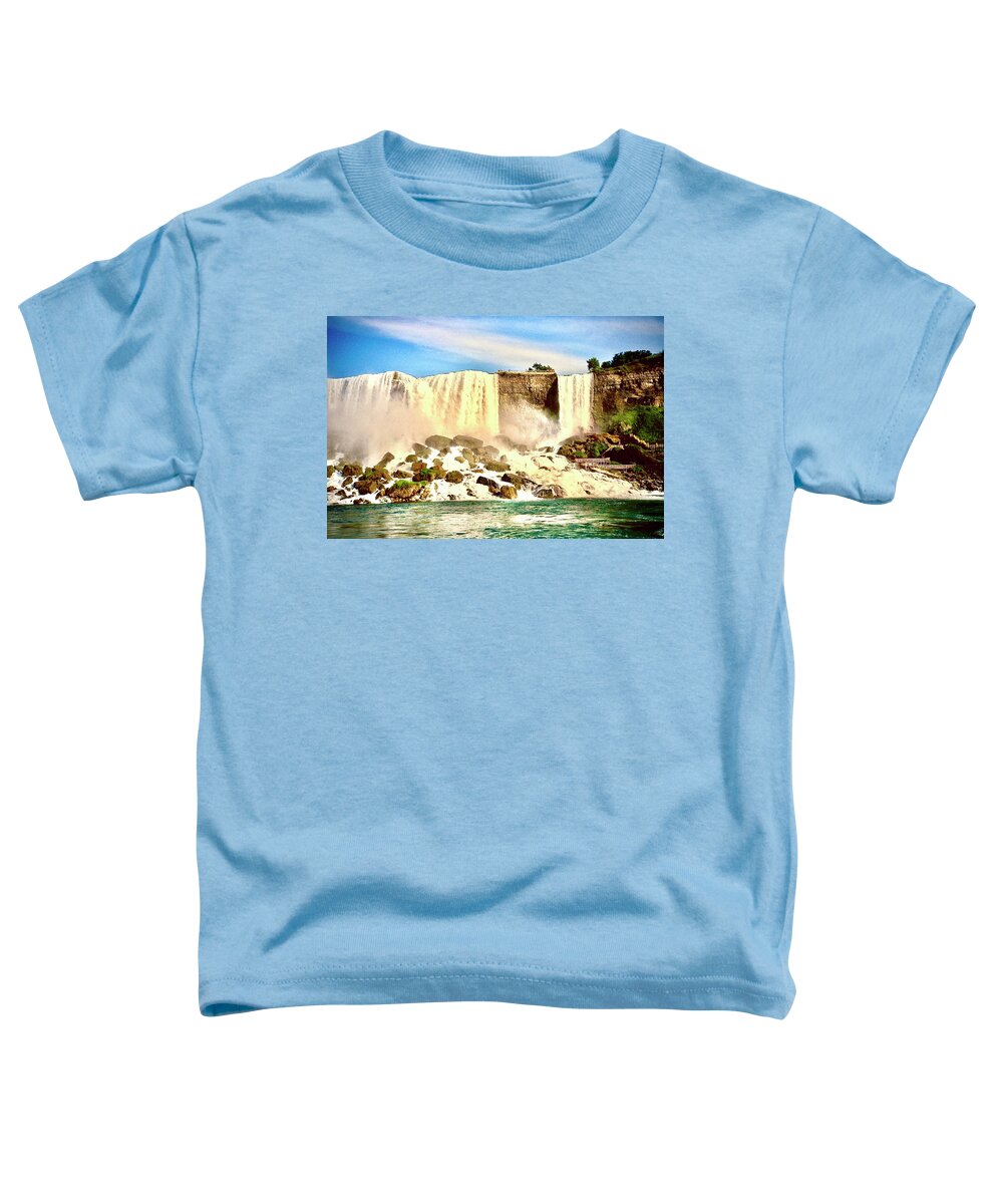 Niagara Falls Toddler T-Shirt featuring the photograph Niagra Falls Waterfalls by Gordon James