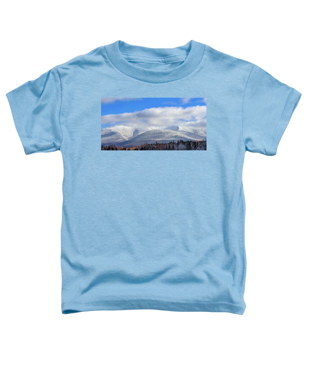 New Hampshire Toddler T-Shirt featuring the photograph Northern Views, The Presidential Range In Winter. by Jeff Sinon