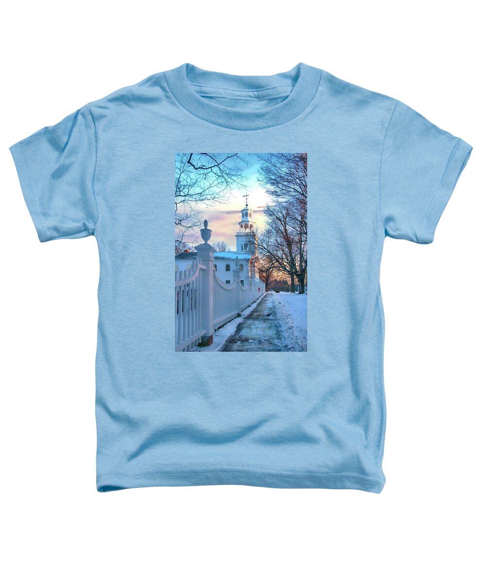 Bennington Toddler T-Shirt featuring the photograph Old First Church - Bennington Vermont by Joann Vitali