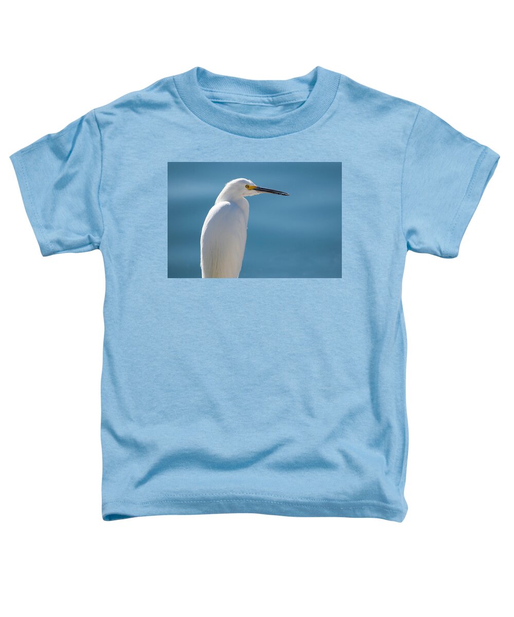 Egret Toddler T-Shirt featuring the photograph Only One Egret by Bonny Puckett