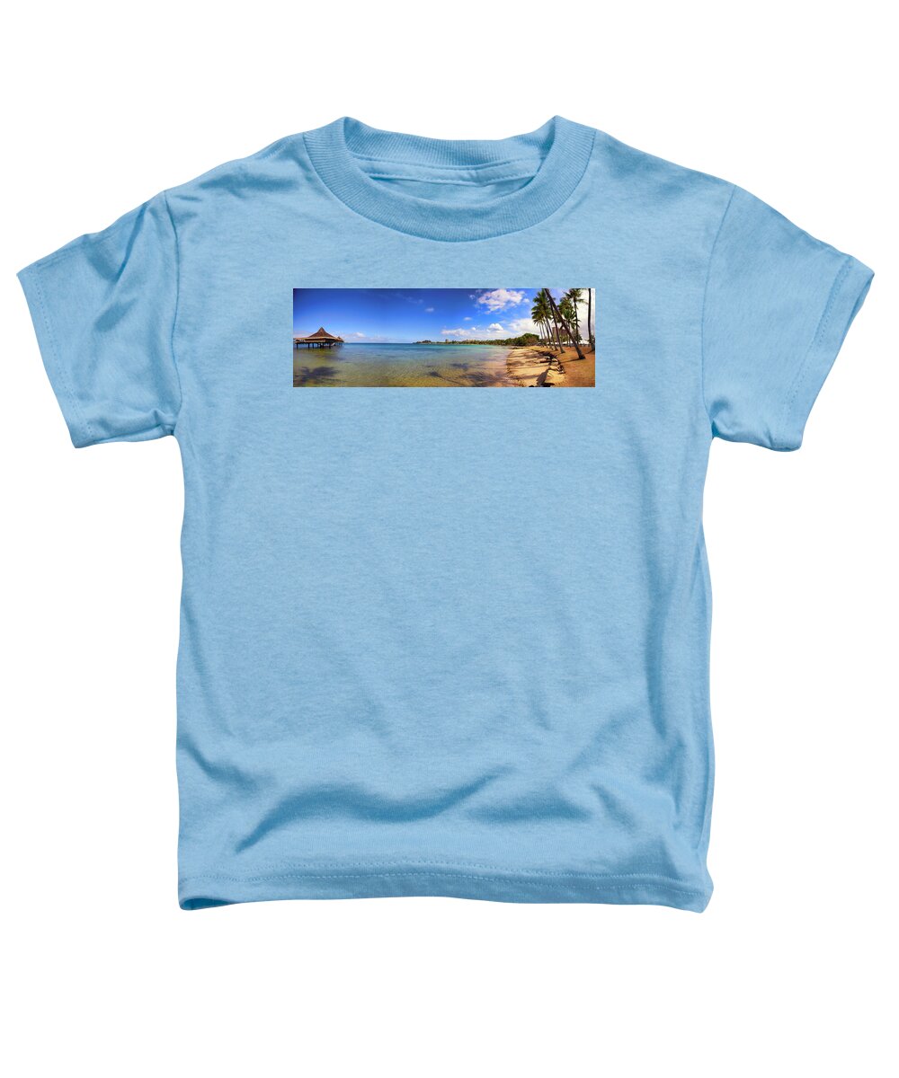 New Caledonia Toddler T-Shirt featuring the photograph Pacific Island Beach by Frank Lee