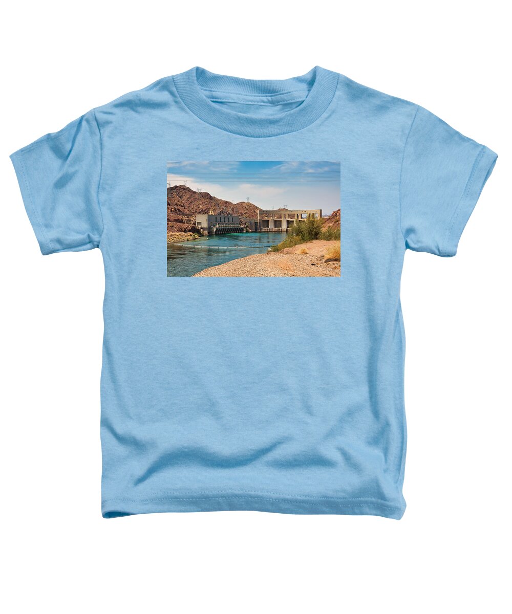 Parker Dam Toddler T-Shirt featuring the photograph Parker Dam on Havasu Lake, Arizona by Tatiana Travelways