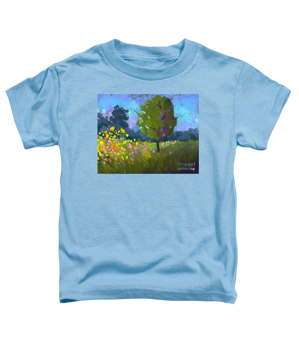 Pastel Toddler T-Shirt featuring the painting Pastel Landscape by Tammy Lee Bradley