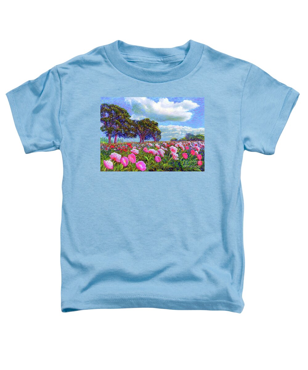 Floral Toddler T-Shirt featuring the painting Peony Heaven by Jane Small