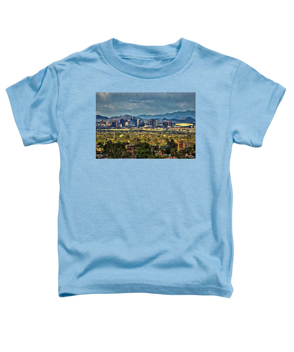 Phoenix Toddler T-Shirt featuring the photograph Phoenix, Arizona Skyline by Chance Kafka