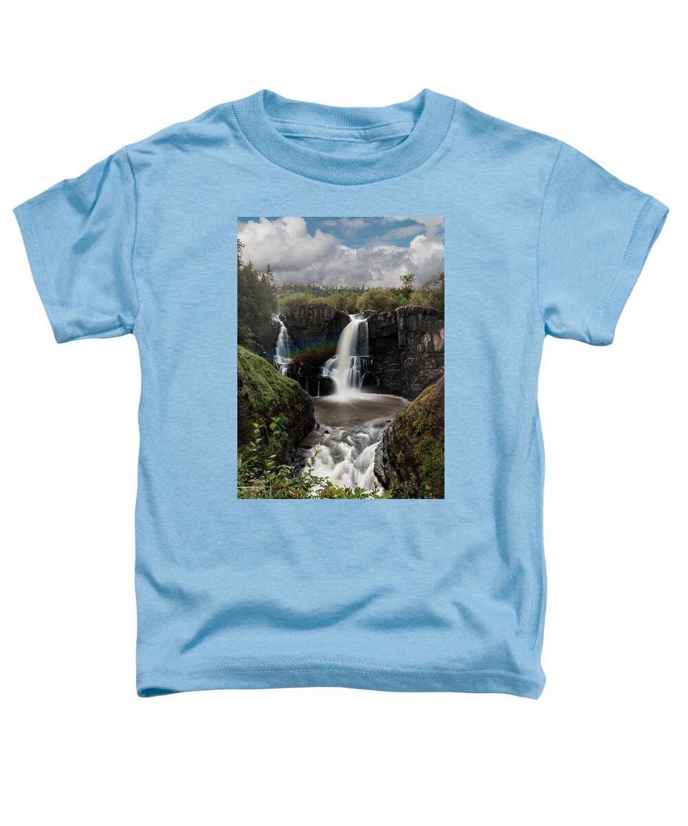 Waterfall Toddler T-Shirt featuring the photograph Pigeon Falls, Grand Portage State Park #1 by Patti Deters