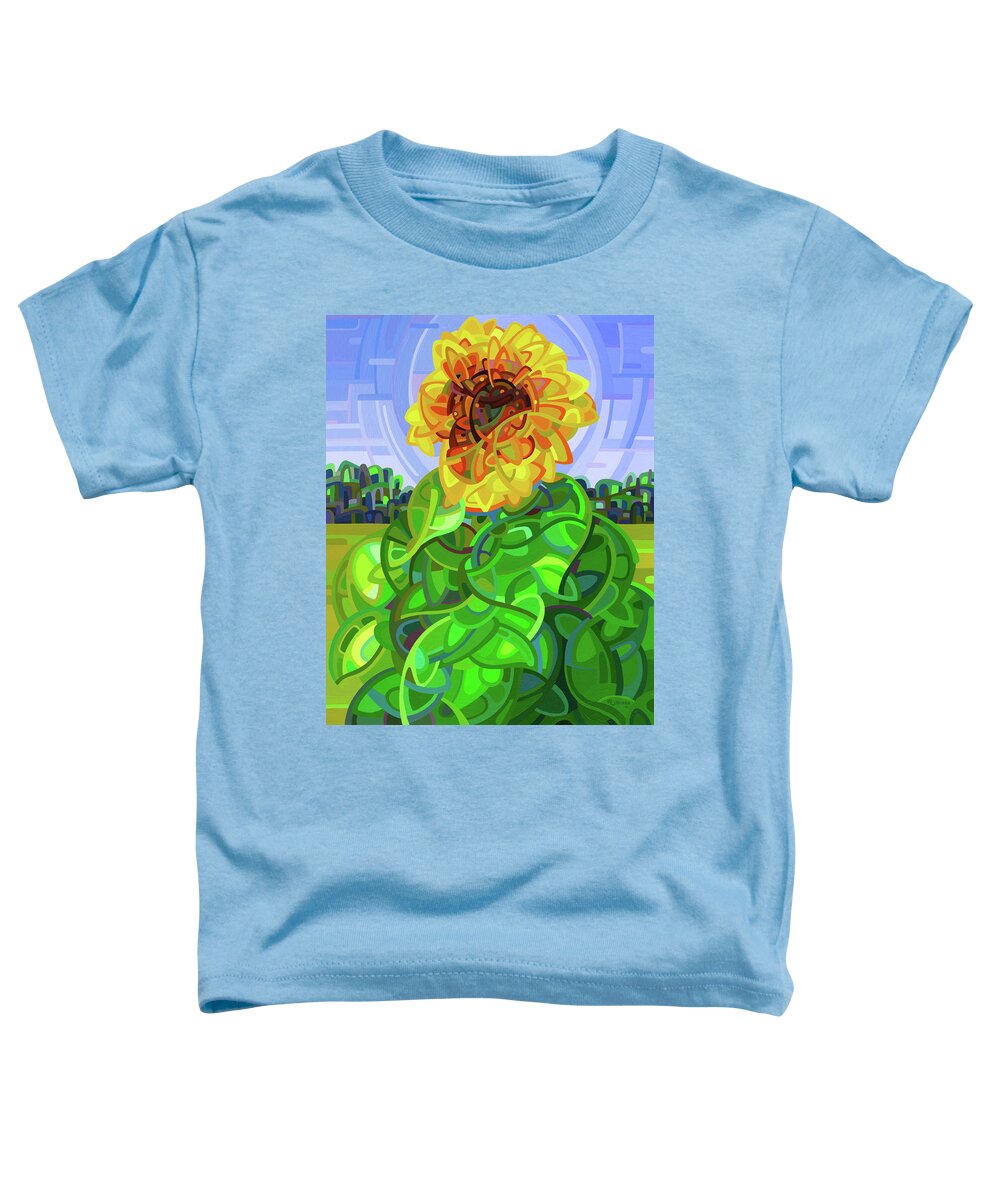 Abstract Toddler T-Shirt featuring the painting Pinwheel by Mandy Budan