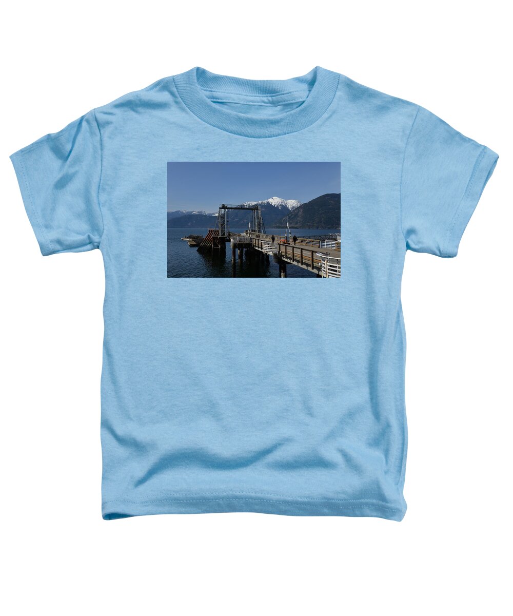 Porteau Cove Toddler T-Shirt featuring the photograph Porteau Cove Dock on the Bay by James Cousineau