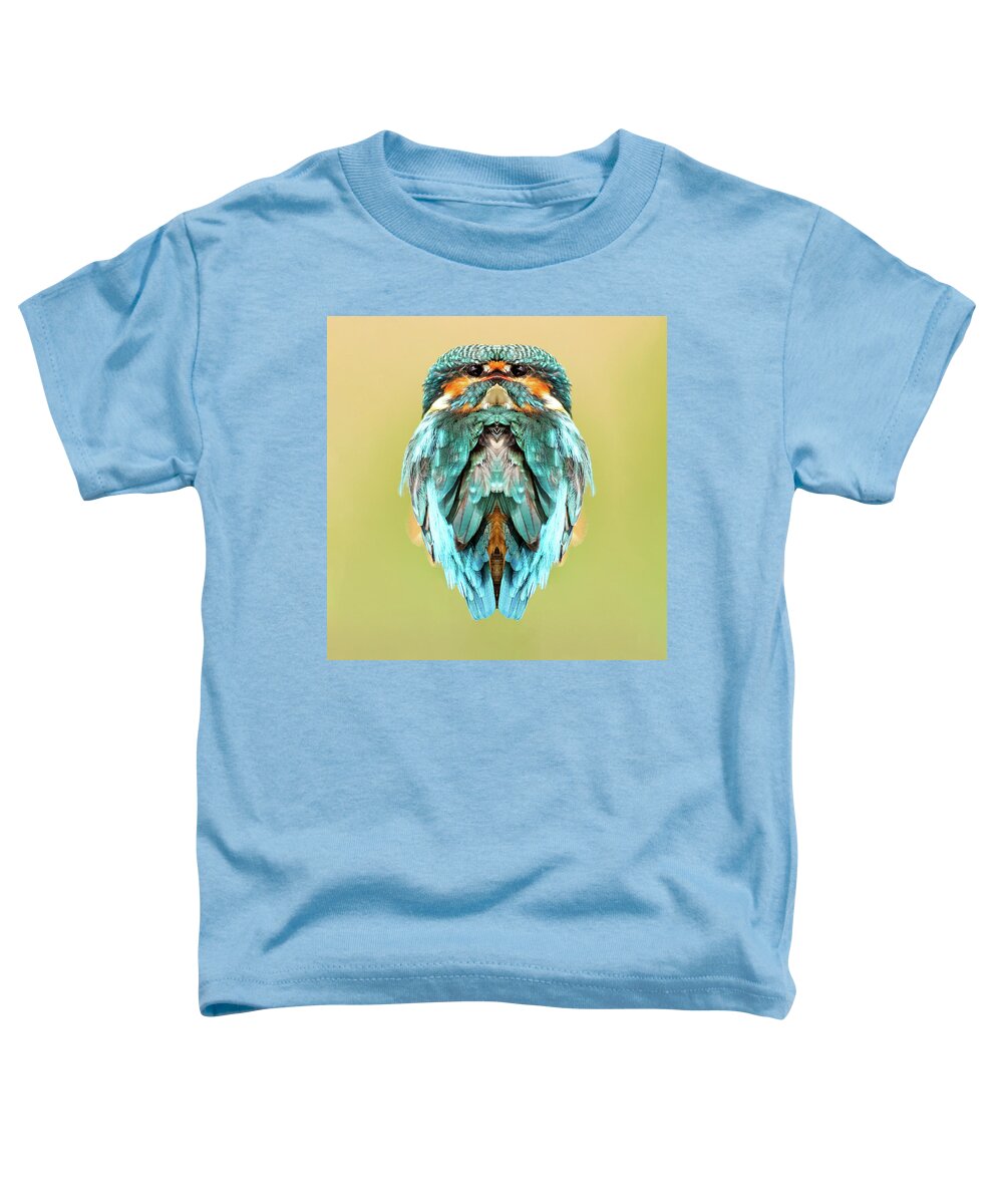 Powerful Toddler T-Shirt featuring the digital art Prideful Featherhead by Pelo Blanco Photo