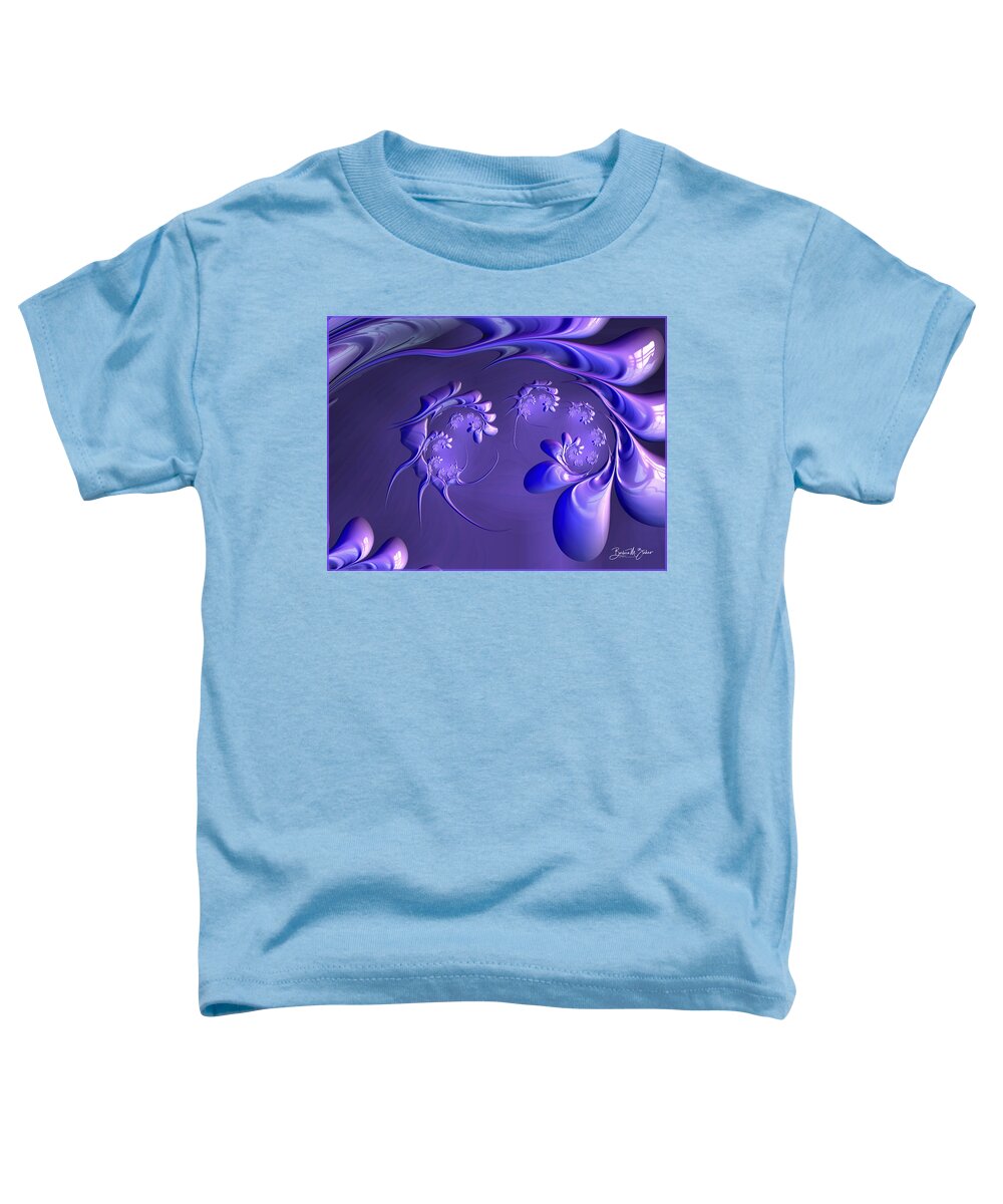 Abstract Toddler T-Shirt featuring the photograph Purple Flowerplay by Barbara Zahno