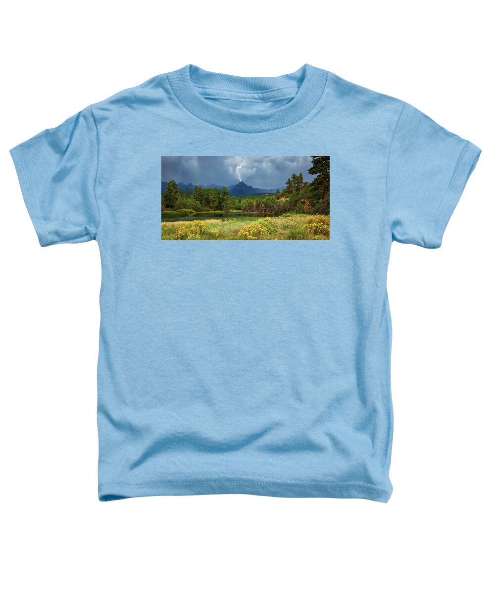 Art Toddler T-Shirt featuring the photograph Run for Cover by Rick Furmanek