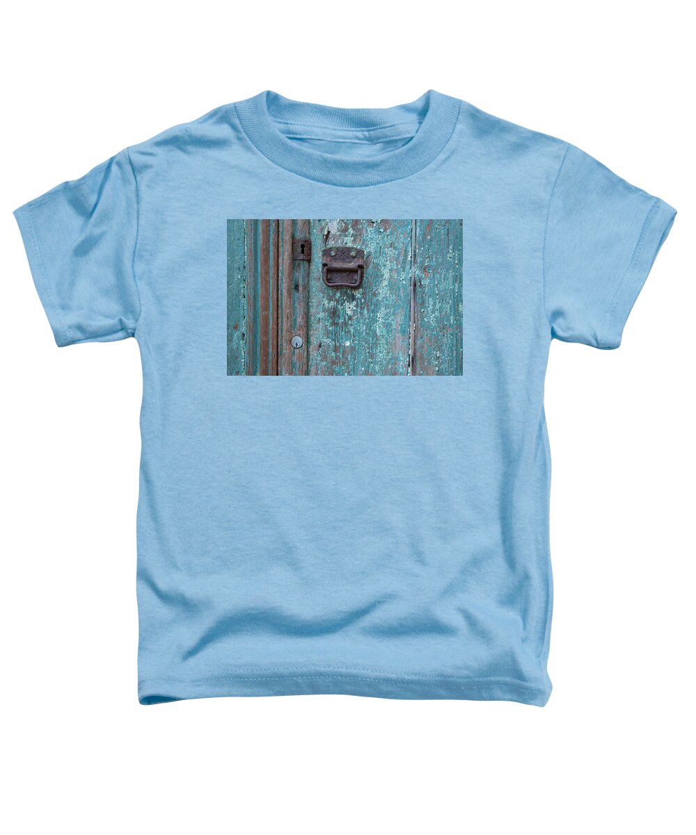 Rusty Toddler T-Shirt featuring the photograph Rusty Door Knocker by Denise Strahm