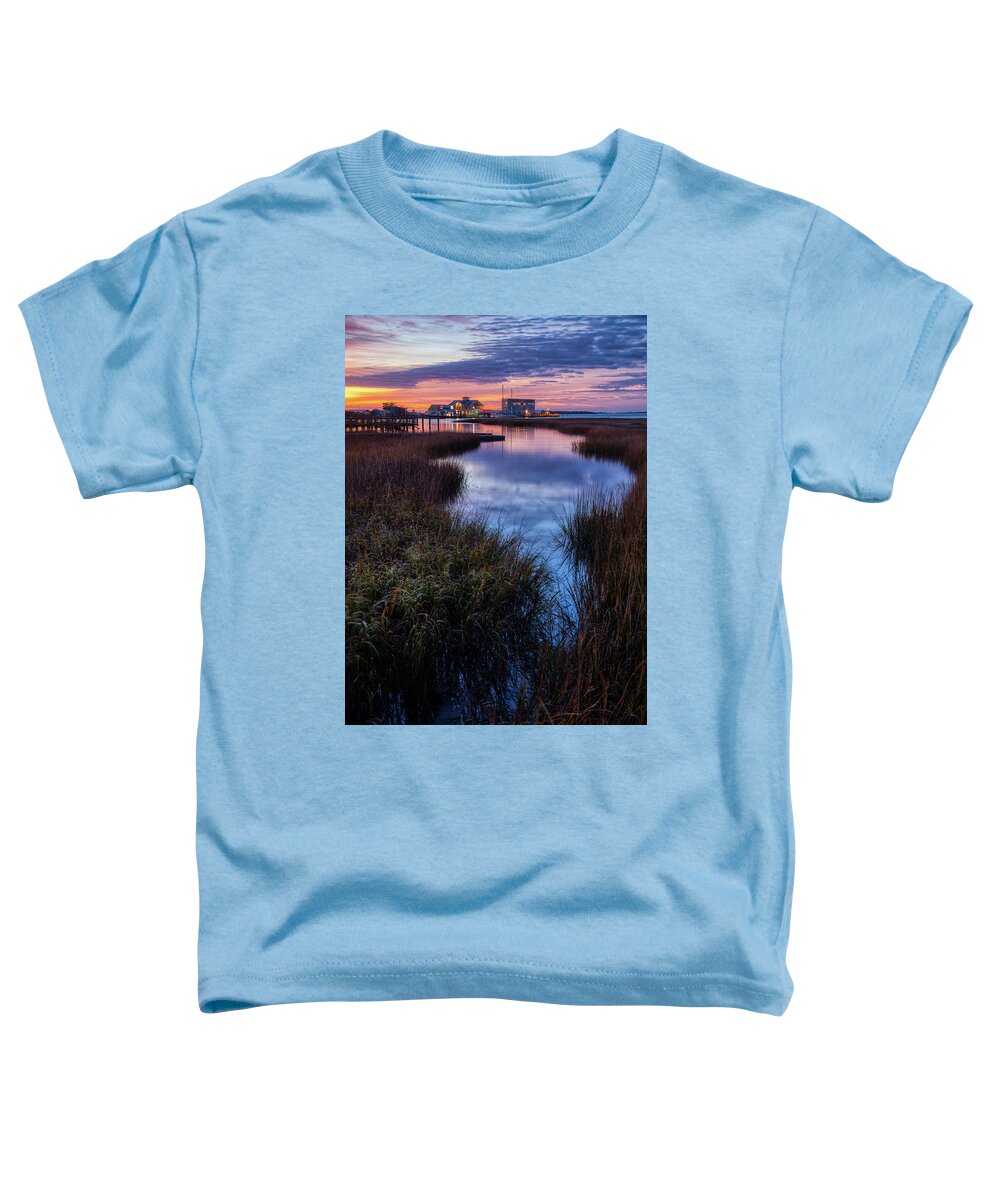 Southport Toddler T-Shirt featuring the photograph Salt Marsh Sunrise by Nick Noble