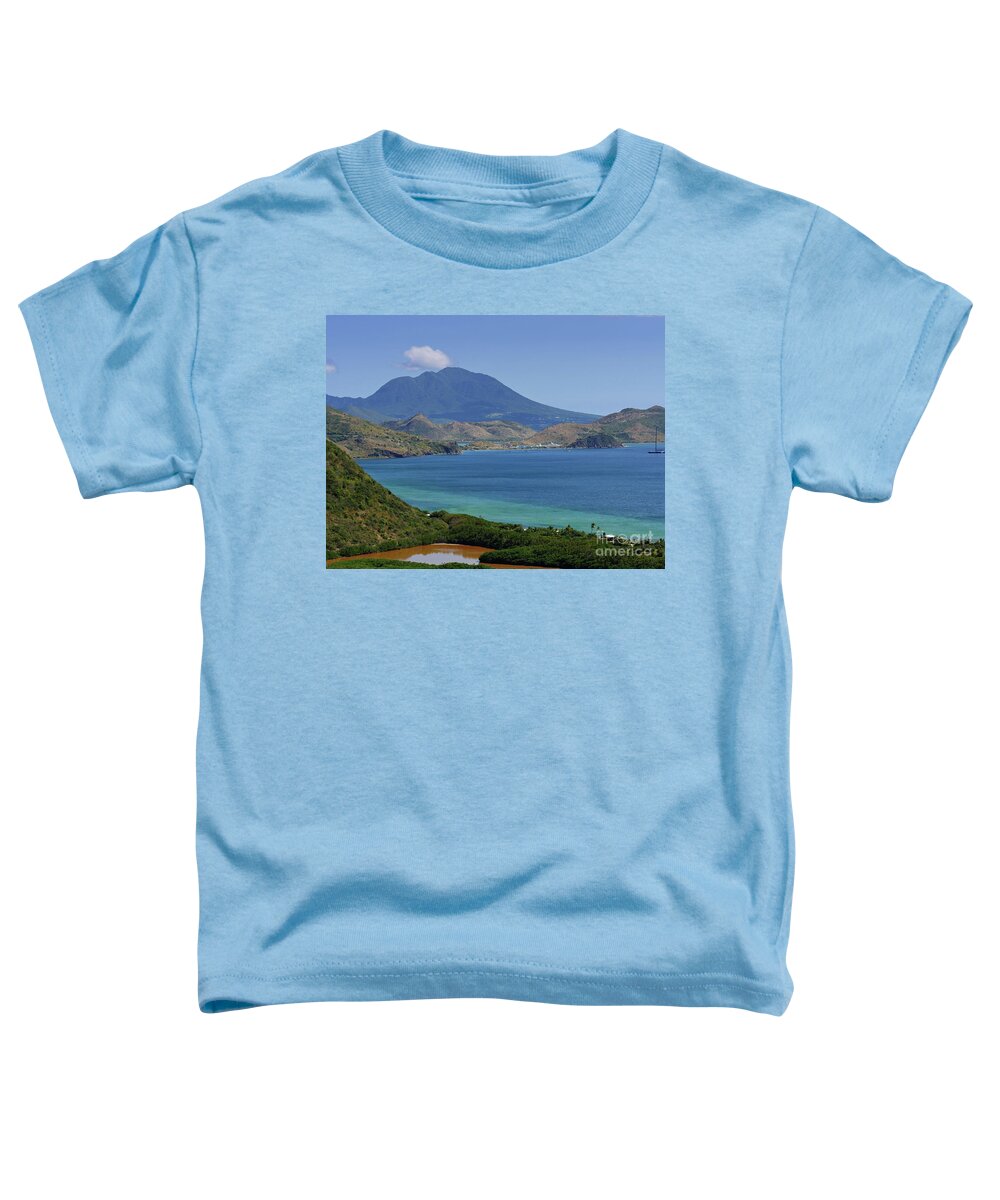 Blue Toddler T-Shirt featuring the photograph Scenic Frigate Bay, St Kitts by On da Raks