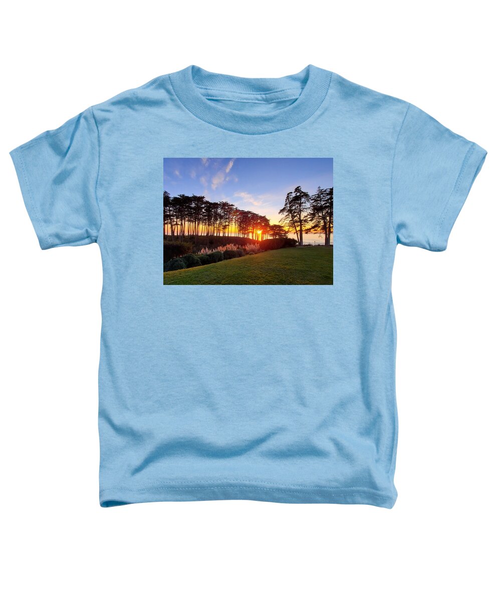 Seascape Toddler T-Shirt featuring the photograph Seascape Sunset by Christy Pooschke