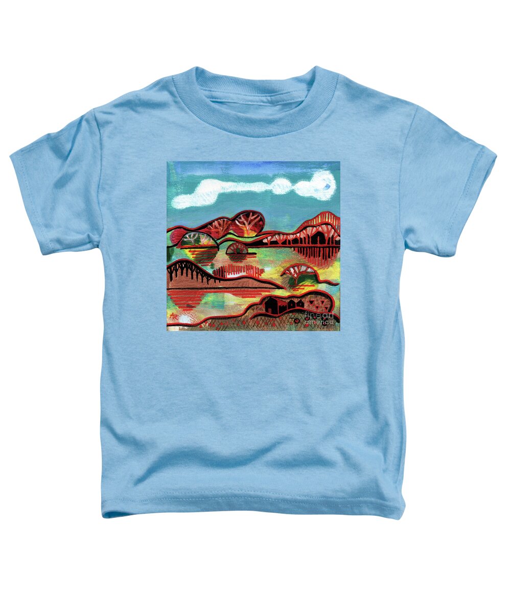 Collages Toddler T-Shirt featuring the painting Season - Autumn by Ariadna De Raadt